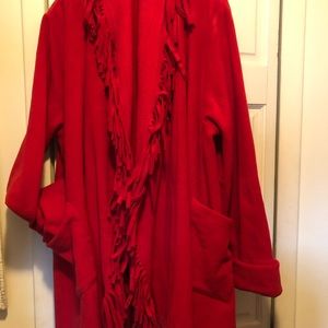 Red Fringe cape 1X